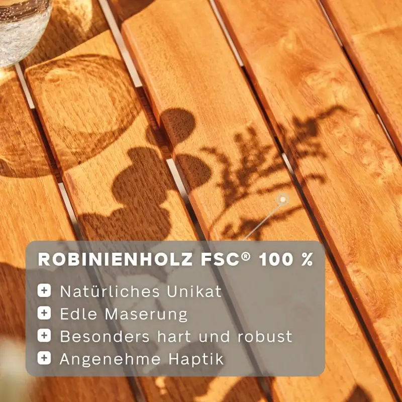 Siena Garden Bozen Gartentisch Robinienholz FSC® 100 % natur Heißer Verkauf