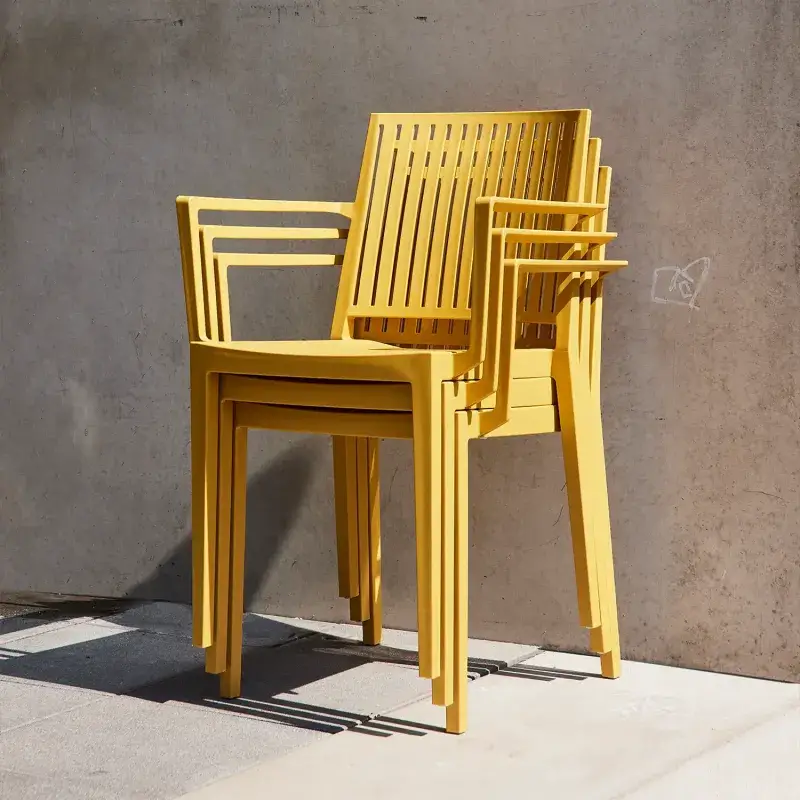 Siena Garden Urban Lights Lane Stapelsessel Polypropylen mustard Riesige Ersparnisse