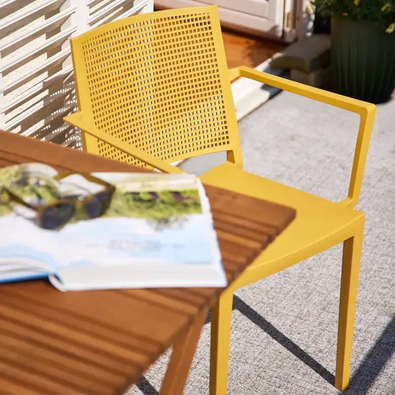 Siena Garden Urban Lights Square Stapelsessel Polypropylen mustard Neueste Stile