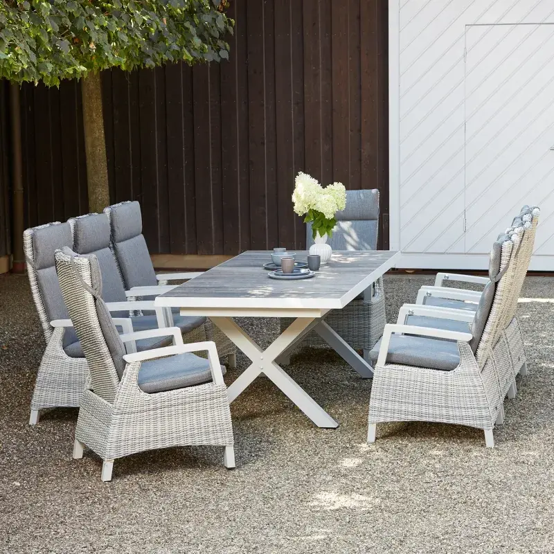 Siena Garden Sincro Ausziehtisch Keramik washed-grey Nur noch ein Tag übrig