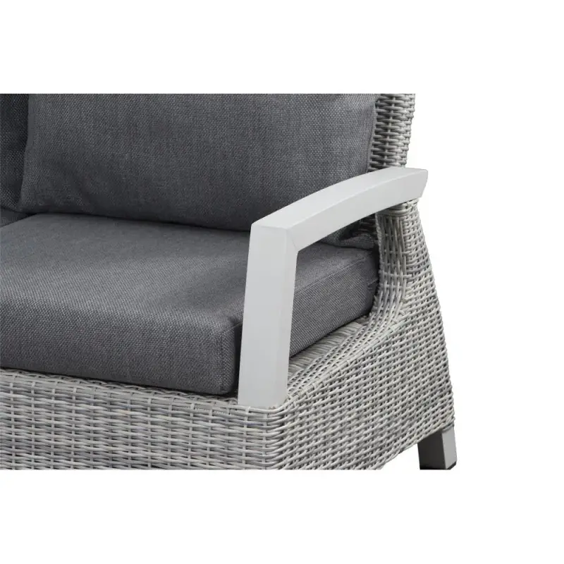 Siena Garden Corido Loungesofa 2-Sitzer mit Armlehne links Rattangeflecht ice-grey Super Rabatt