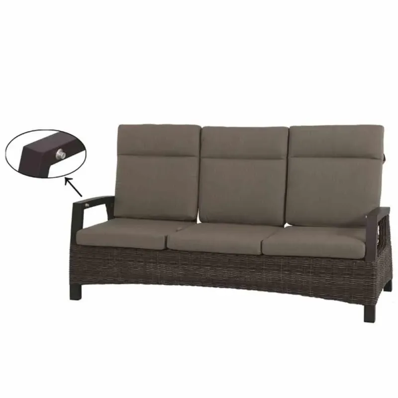 Siena Garden Loungeset Corido Lifttisch + 2x Move Gartensessel + 3-Sitzer-Loungesofa Clearance-Verkauf