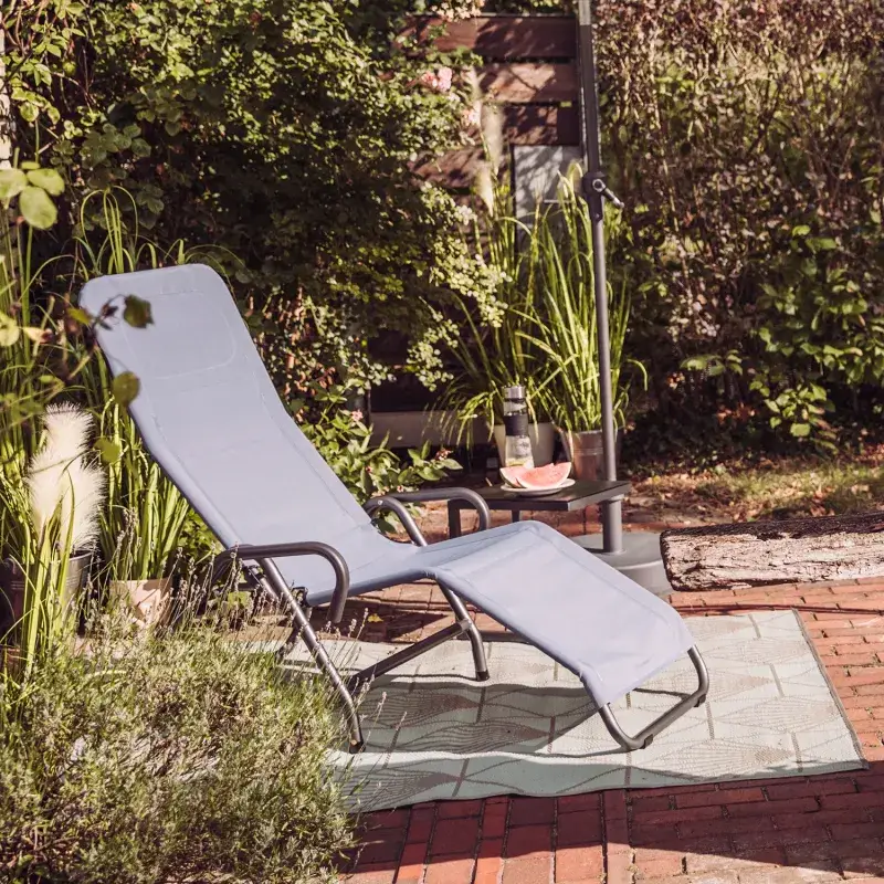 Siena Garden Fano Gartenliege mit Kippfunktion RANOTEX® taupe Fabrikladen