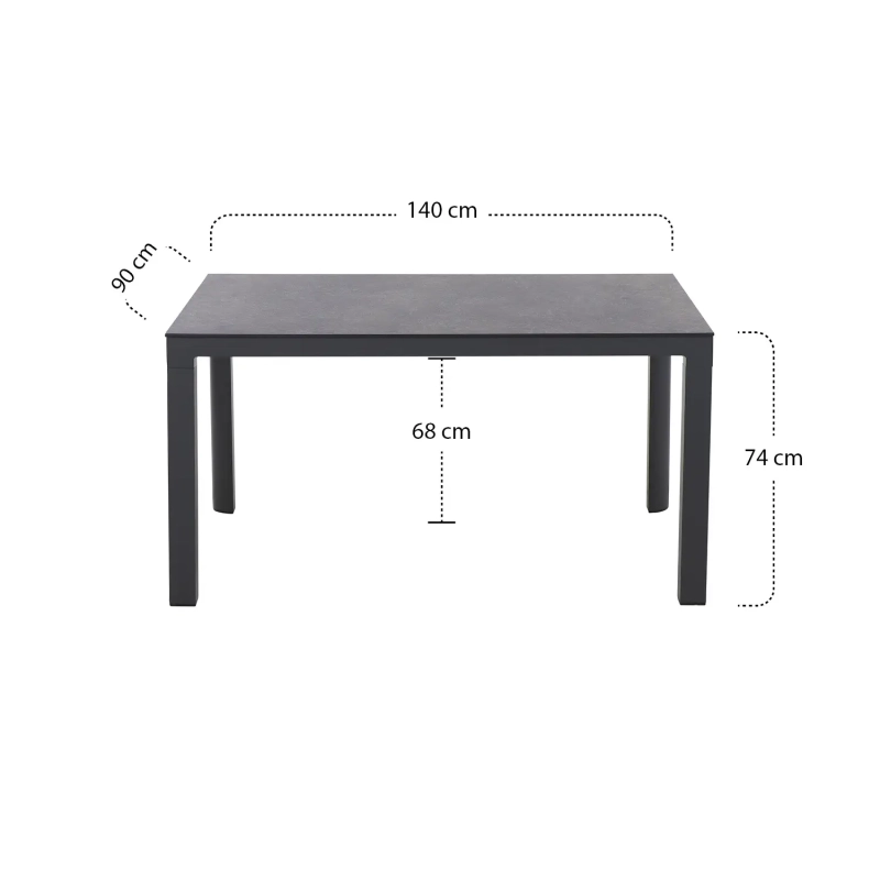 Siena Garden Silva Gartentisch HPL titan im Angebot