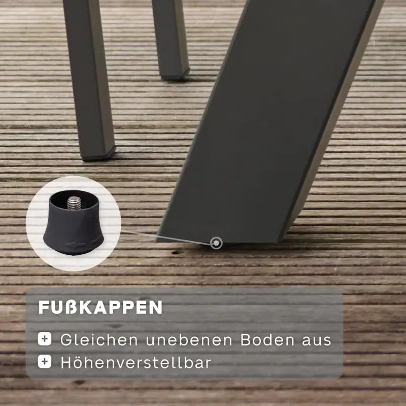 Siena Garden Sola Klapptisch HPL dark stone Kostenloser Versand