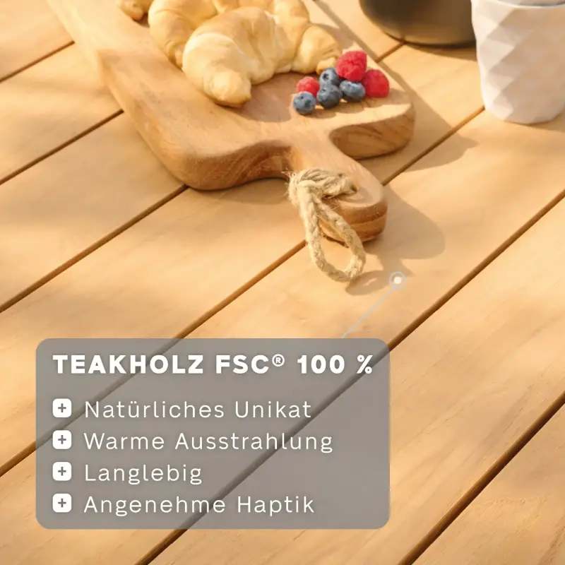 Siena Garden Zurigo Gartentisch Teakholz FSC® 100 % natur Fabrik Onlineshop