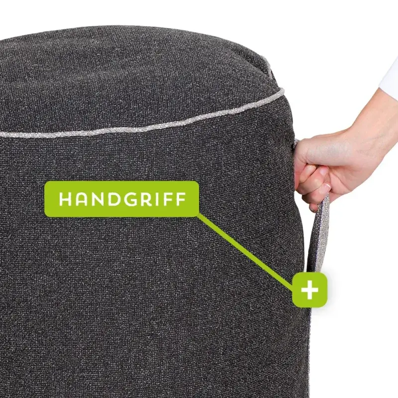 Siena Garden FEEL.U Pouf Polypropylen dark grey Großer Ausverkauf
