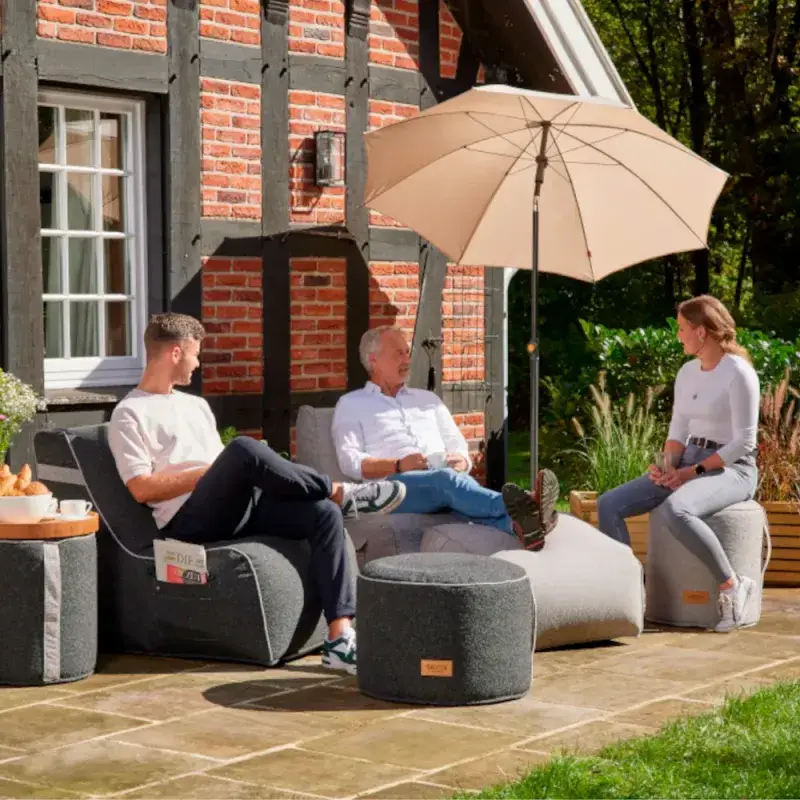 Siena Garden FEEL.U Pouf Polypropylen dark grey Großer Ausverkauf