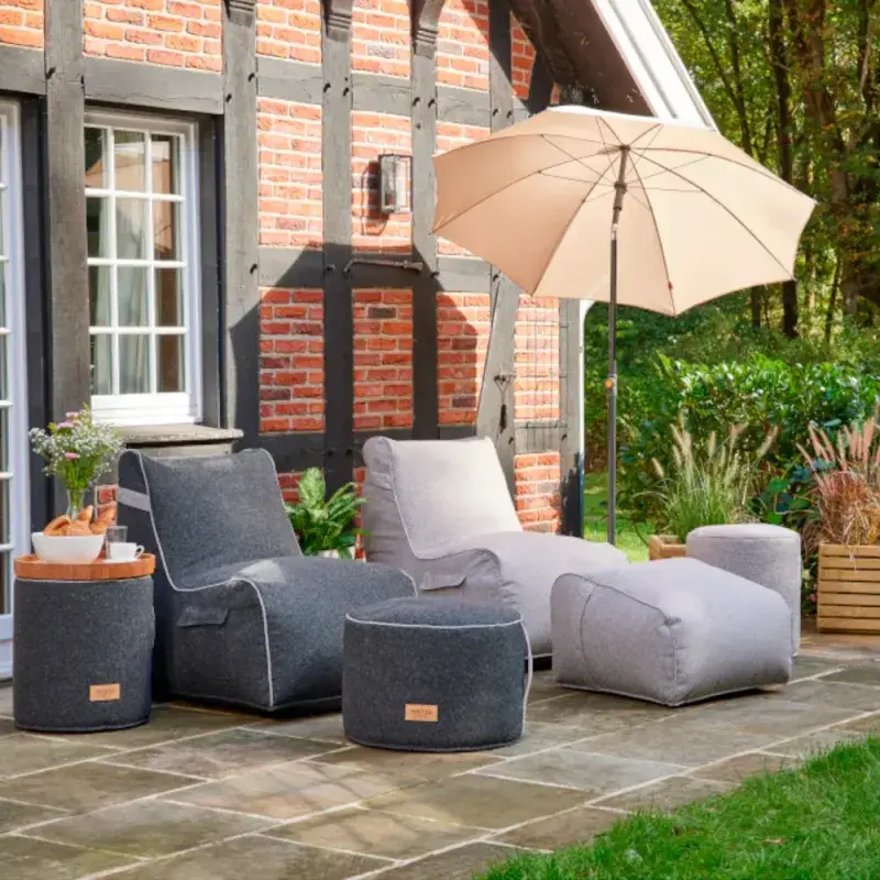 Siena Garden FEEL.U Pouf Polypropylen dark grey Großer Ausverkauf