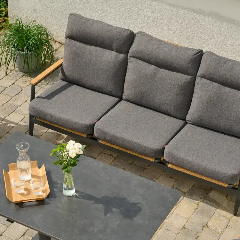 Siena Garden Loungeset 2x Roma Loungesessel + 3-Sitzer-Loungesofa Flash Sale