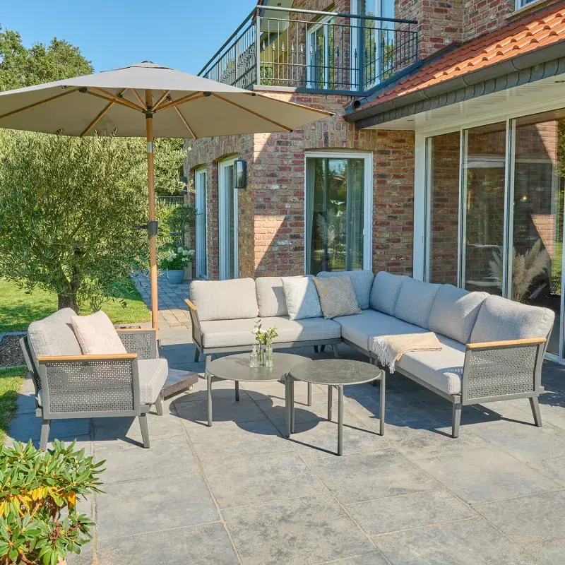 Siena Garden Roma Loungetisch gesinterter Stein dunkelgrau Osterangebot