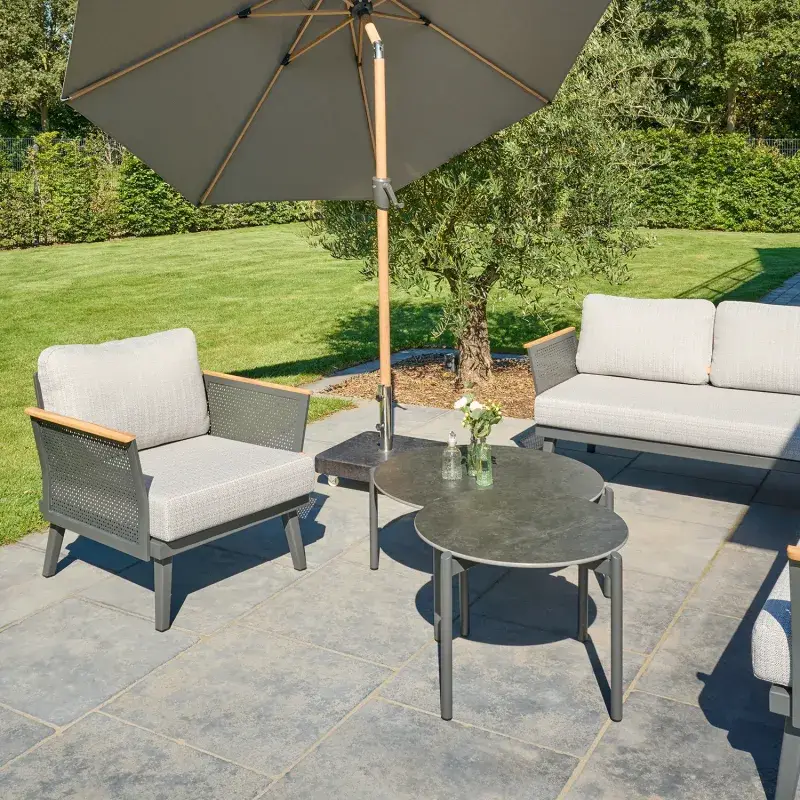 Siena Garden Roma Loungetisch gesinterter Stein dunkelgrau Osterangebot