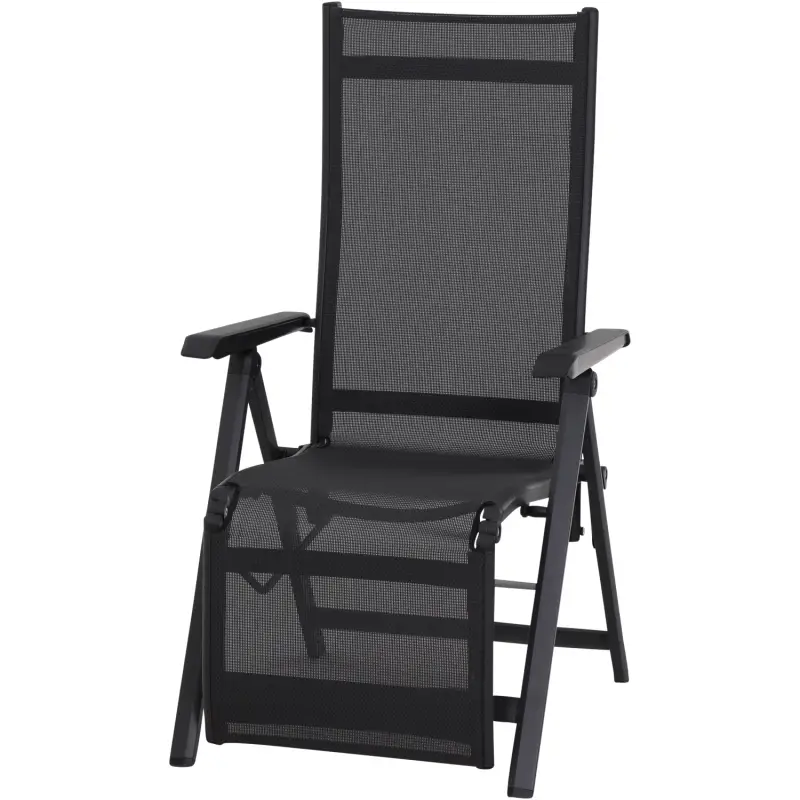 Siena Garden Tesoro Relaxsessel RANOTEX® schwarz-silber Lagerräumung