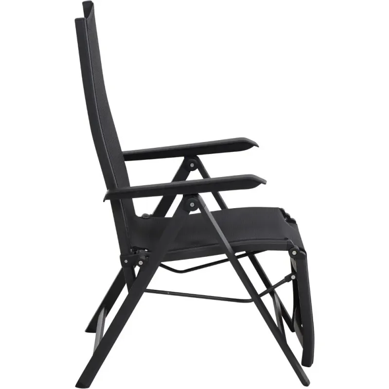 Siena Garden Tesoro Relaxsessel RANOTEX® schwarz-silber Lagerräumung