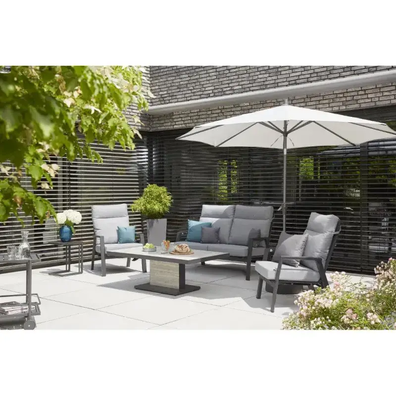 Siena Garden Avio Mittelstockschirm Ø 300 cm rund Riesige Ersparnisse