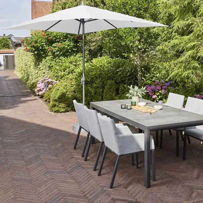 Siena Garden Avio Mittelstockschirm 300x200 cm eckig 50% Rabatt mit kostenlosem Versand