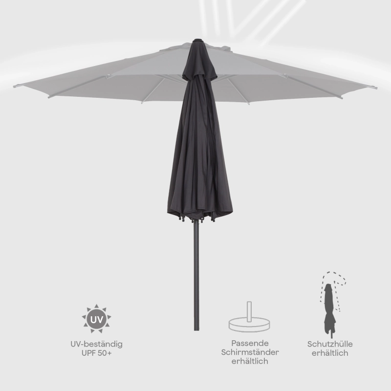 Siena Garden Isa Mittelstockschirm Ø 300 cm rund Black Friday Preise