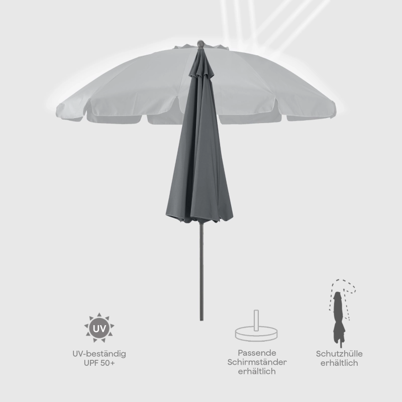 Siena Garden Tropico Mittelstockschirm Ø 250 cm rund Schlussverkauf