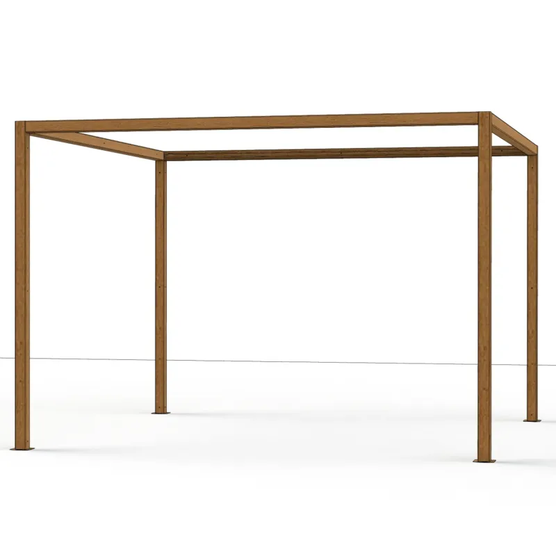Siena Garden Schattenmanufaktur® Basis Libera Holzoptik 3x3 m Große Rabatte