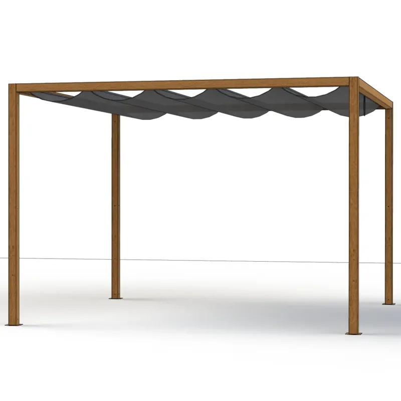 Siena Garden Schattenmanufaktur® Basis Libera Holzoptik 3x3 m Große Rabatte