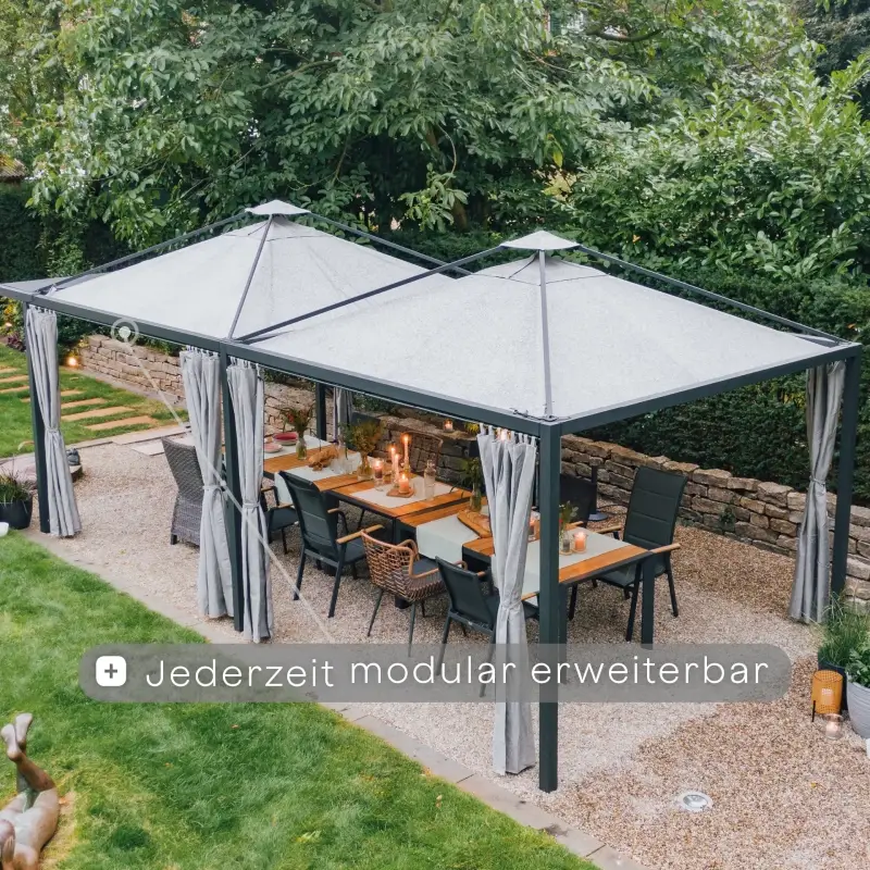 Siena Garden Schattenmanufaktur® Basis Comuna matt anthrazit 3x3 m Kauf eins, bekomm eins gratis