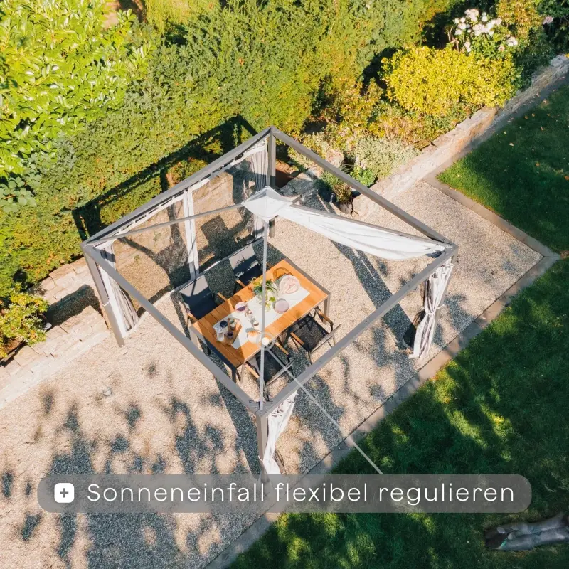 Siena Garden Schattenmanufaktur® Basis Comuna matt anthrazit 3x3 m Kauf eins, bekomm eins gratis