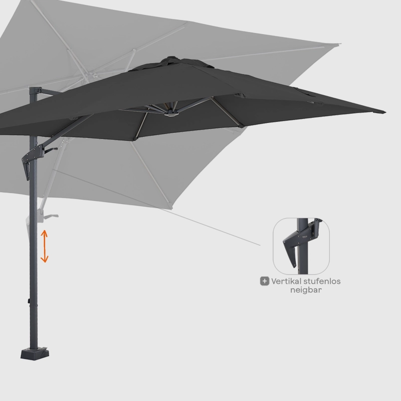 Siena Garden Vito Ampelschirm 250x250 cm eckig VIP-Rabatte