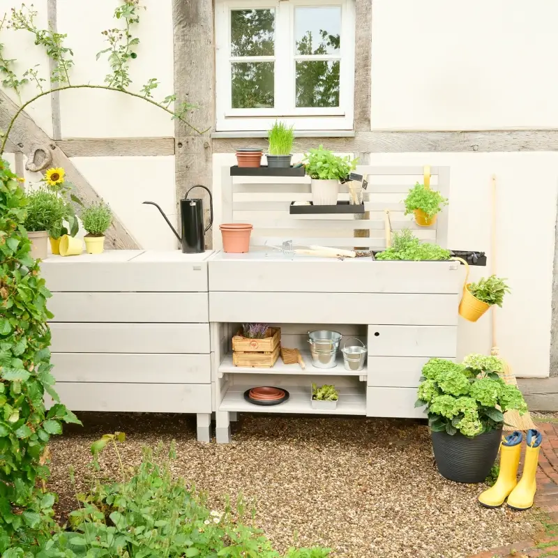 Siena Garden BEETBAR® Rankgitter Kiefernholz FSC® 100% grau Sonderangebot der Fabrik