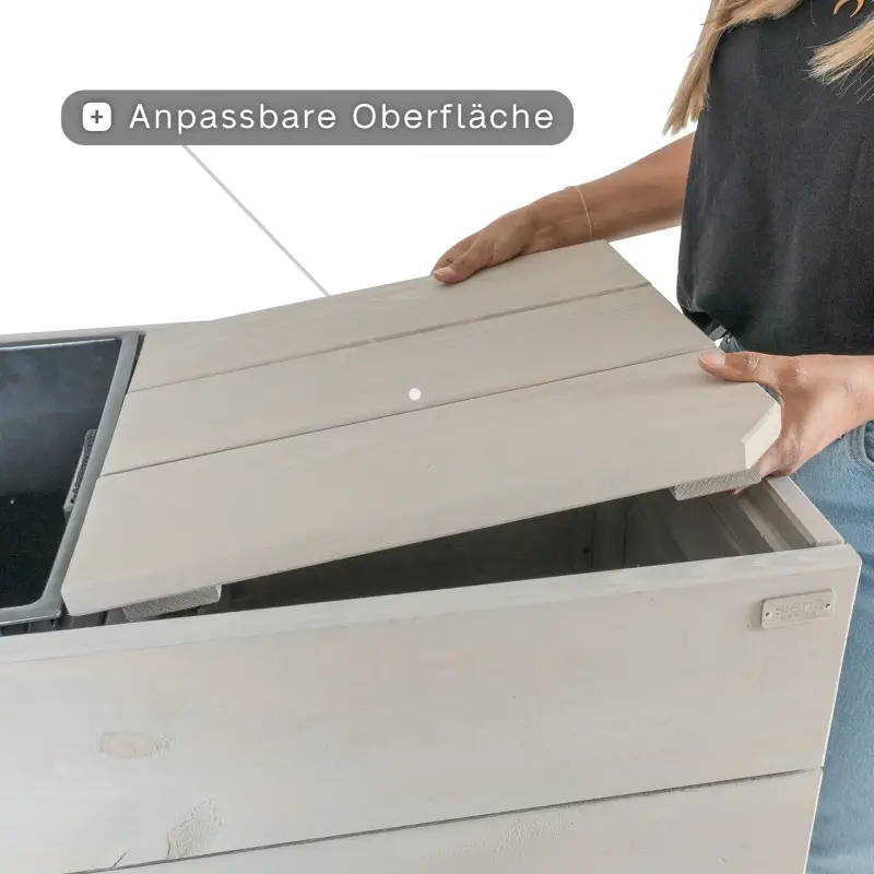 Siena Garden BEETBAR® smart¹ Hochbeet Kiefernholz FSC® 100% grau Nur noch ein Tag übrig