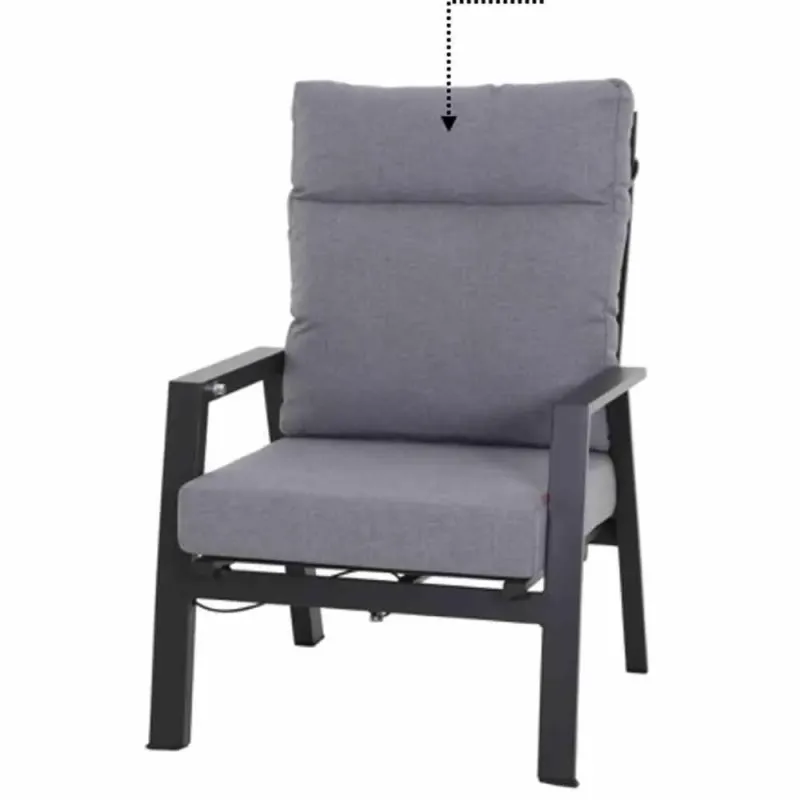 Siena Garden Auflage anthrazit zu Valencia Lounge Sessel im Angebot