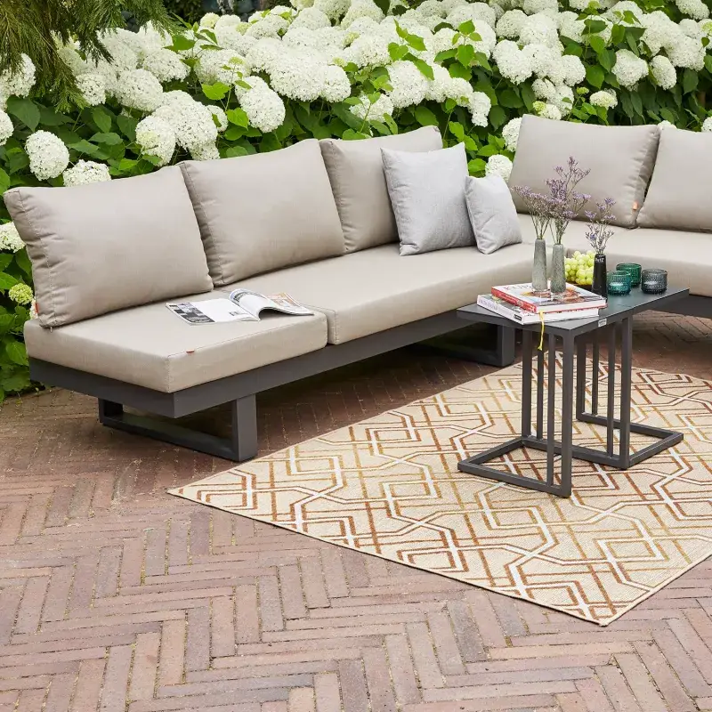 Siena Garden Avenia Loungesofa 3-Sitzer Aluminium matt anthrazit Sonderangebote