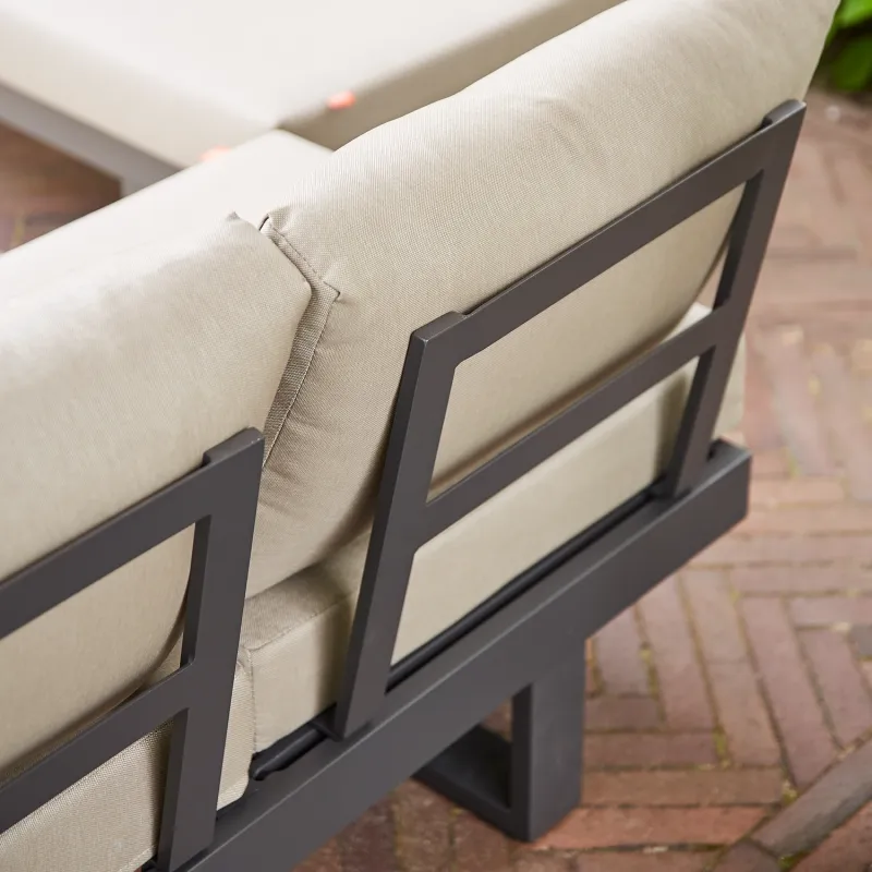 Siena Garden Avenia Loungesofa 3-Sitzer Aluminium matt anthrazit Sonderangebote