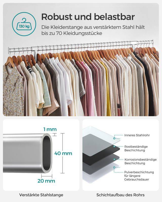 ﻿Songmics SONGMICS Schwerlast-Kleiderständer 130 kg Blitzangebot