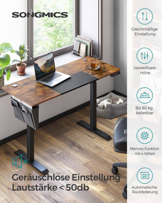 Songmics SONGMICS Höhenverstellbarer Schreibtisch mit Memory-Funktion Große Rabatte