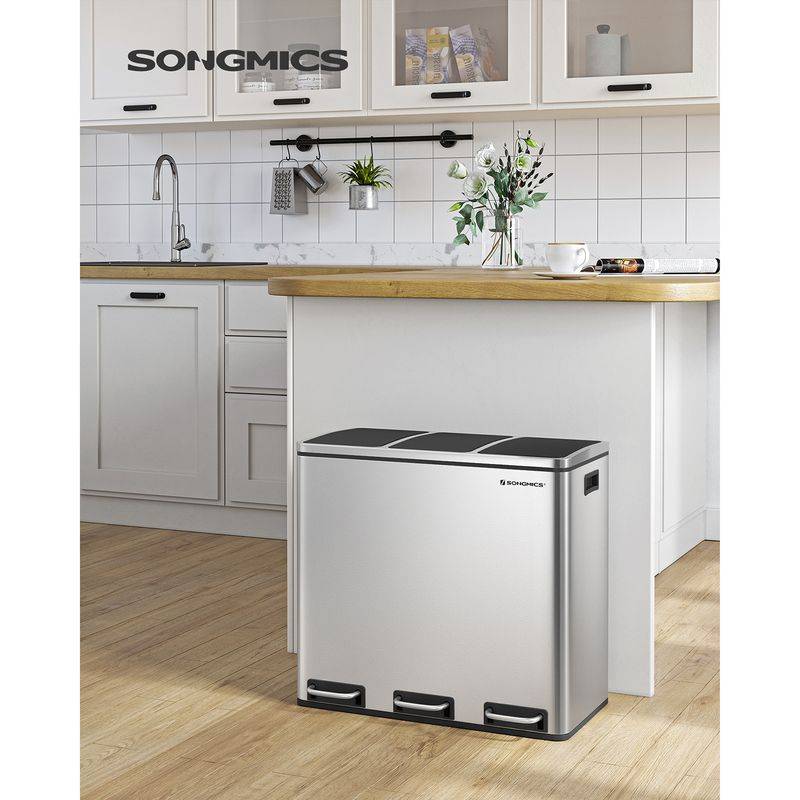 Songmics SONGMICS Mülltrennsystem mit Fußpedal und 3 Inneimern Riesige Ersparnisse