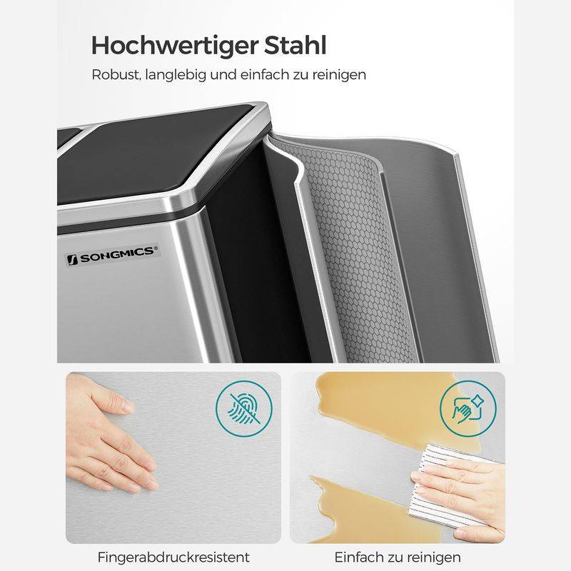Songmics SONGMICS Mülltrennsystem mit Fußpedal und 3 Inneimern Riesige Ersparnisse