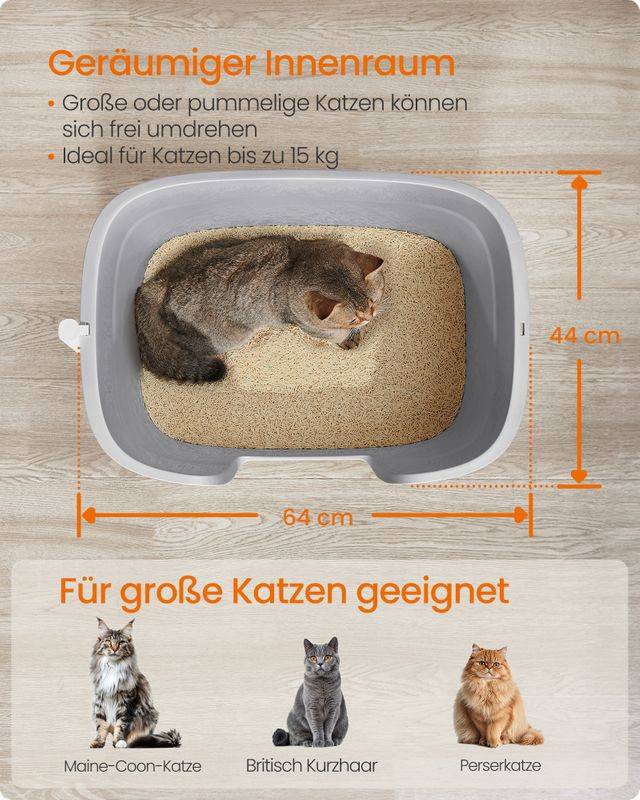 Songmics Feandrea Katzenklo mit hohen Seitenwänden Wochenangebot