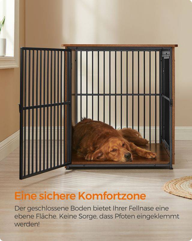 Songmics Feandrea Hundekäfig mit 2 Türen modern und greige meliert Letzte 3 Tage