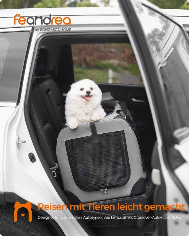 Songmics Feandrea Hundebox M aus Oxford-Gewebe mit Griffen rauchgrau Bis zu 50% Rabatt