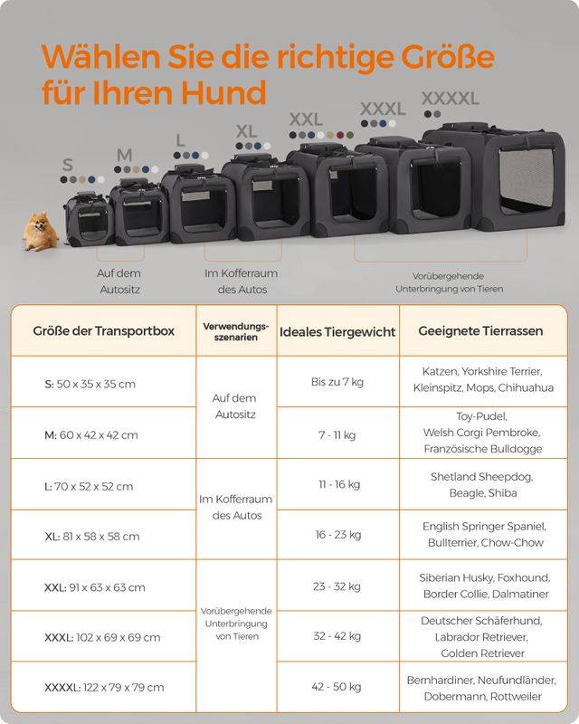 Songmics Feandrea Hundebox M aus Oxford-Gewebe mit Griffen rauchgrau Bis zu 50% Rabatt