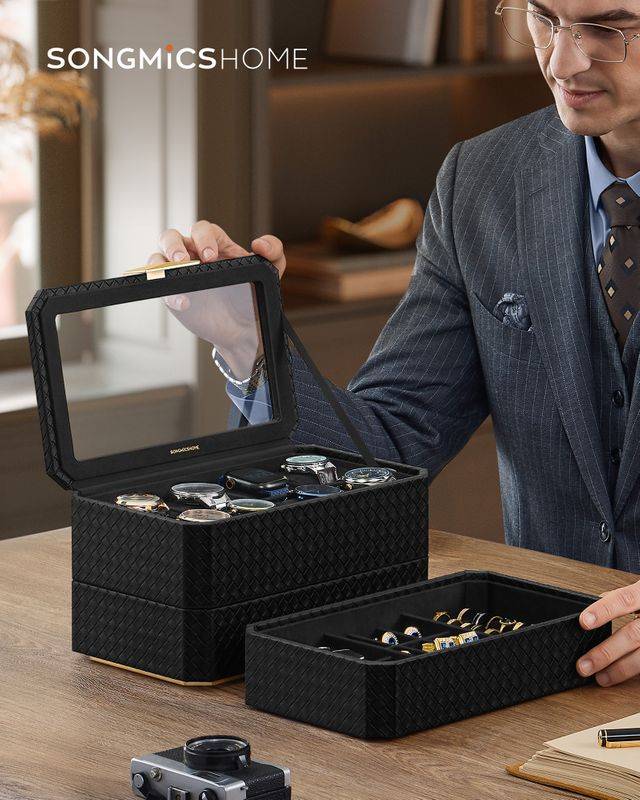 Songmics SONGMICSHOME RONNE Kollektion - Uhrenbox 3 Ebenen Discount Store für neue Produkte