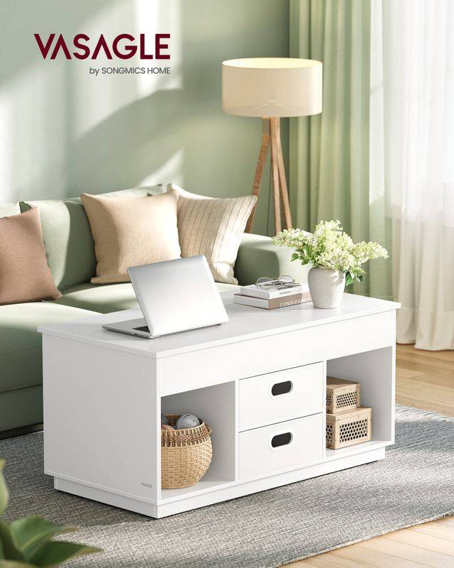 Songmics VASAGLE Couchtisch mit 2 Schubladen und Fächern Black Friday Preise