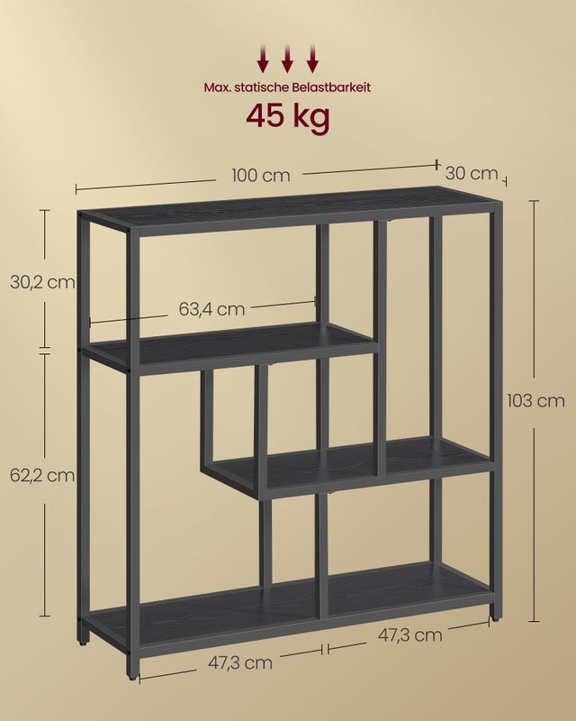 Songmics VASAGLE Bücherregal mit 4 Ablagen Rabatte dieses Monats