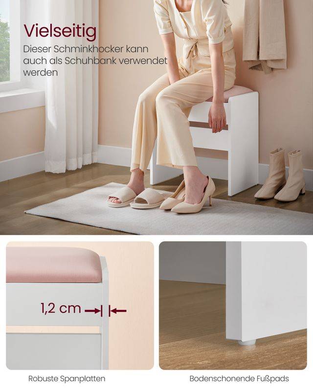 Songmics VASAGLE Hocker Schminktisch aus Samt Online
