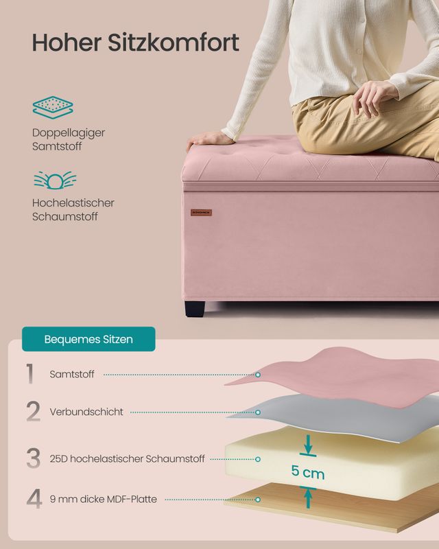Songmics SONGMICS Sitzhocker mit Stauraum Hotsell