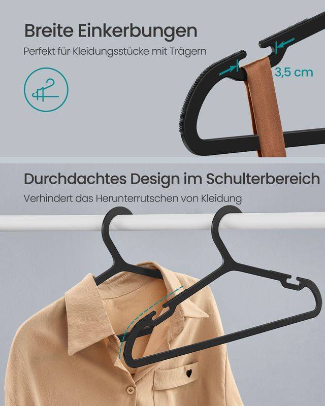Songmics SONGMICS Kleiderbügel Kunststoff 50er Set Schlussverkauf