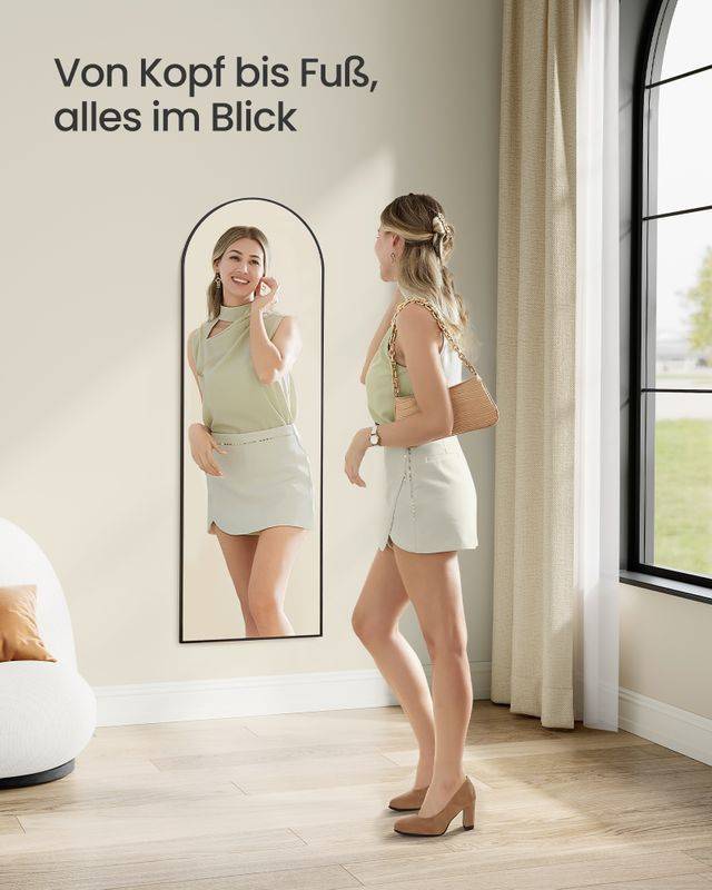 Songmics SONGMICS Ganzkörperspiegel 120 x 40 cm gewölbt Meist gekauft