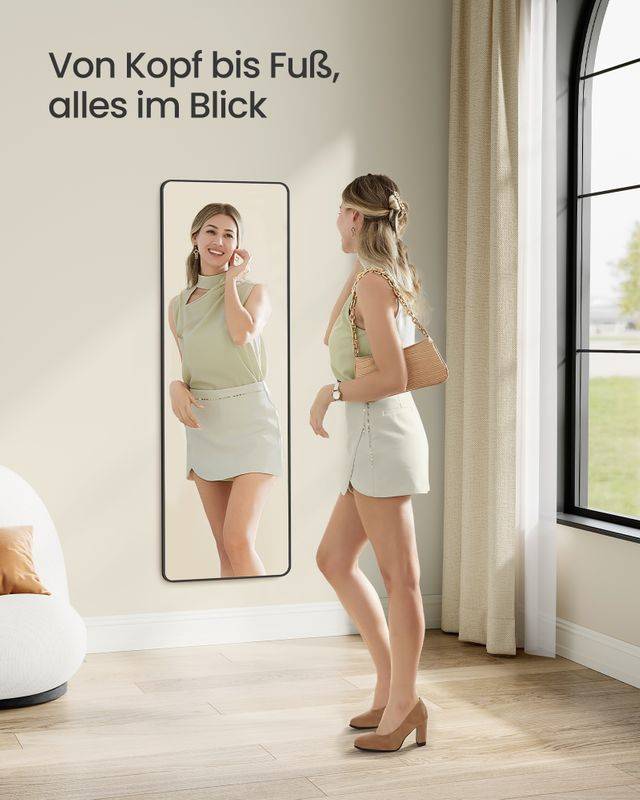 Songmics SONGMICS Ganzkörperspiegel 120 x 40 cm rechteckig Blitzverkäufe
