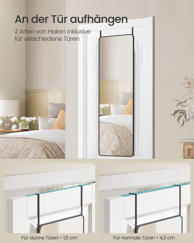 Songmics SONGMICS Ganzkörperspiegel 120 x 40 cm rechteckig Blitzverkäufe