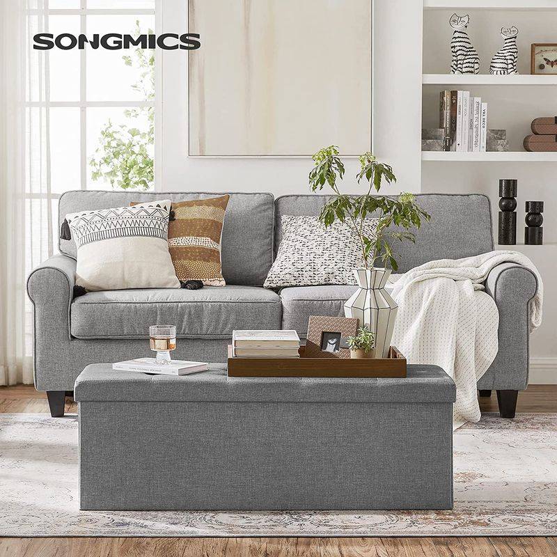 Songmics SONGMICS Sitzbank aus Leinenimitat mit stauraum Fabrikpreis